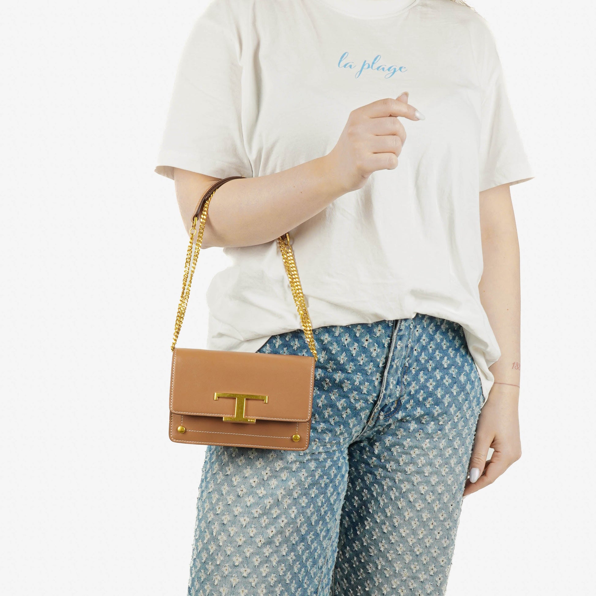 Tod's Bauchtasche aus Leder mit Überschlag
