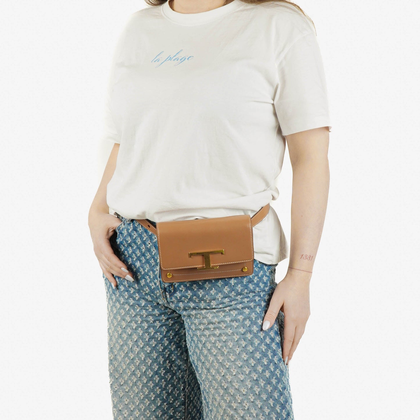 Tod's Bauchtasche aus Leder mit Überschlag