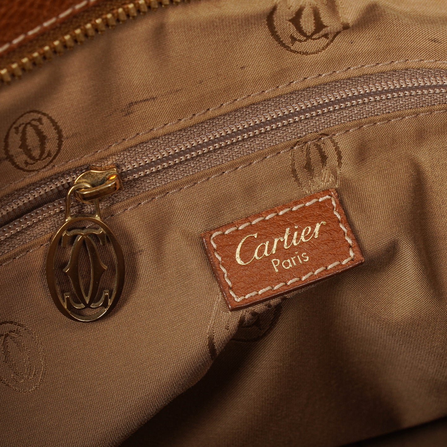 Cartier Marcello de Cartier Handle Bag aus genarbtem Leder