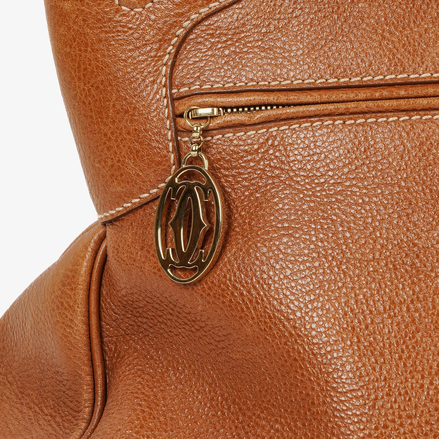 Cartier Marcello de Cartier Handle Bag aus genarbtem Leder