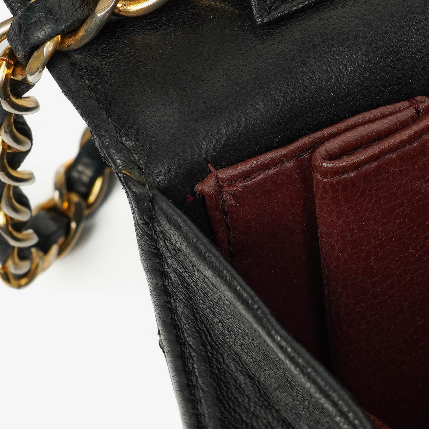 Chanel Classic Full Flap Tasche aus schwarzem gestepptem Leder mit 24K vergoldeten Beschlägen