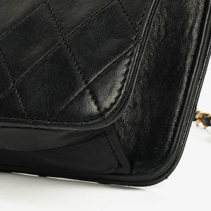 Chanel Classic Full Flap Tasche aus schwarzem gestepptem Leder mit 24K vergoldeten Beschlägen