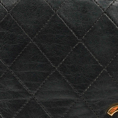 Chanel Classic Full Flap Tasche aus schwarzem gestepptem Leder mit 24K vergoldeten Beschlägen
