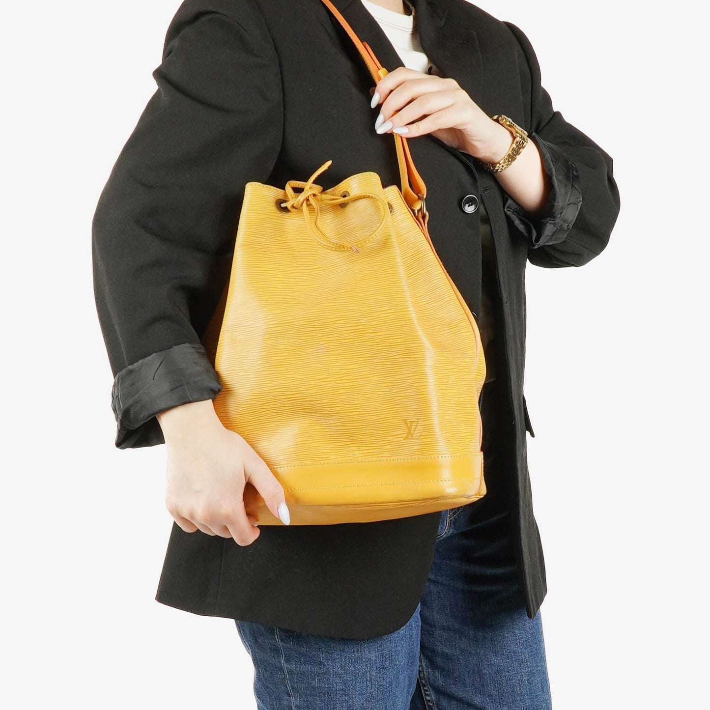 Louis Vuitton Noé Grande GM Schultertasche aus gelbem Epi-Leder