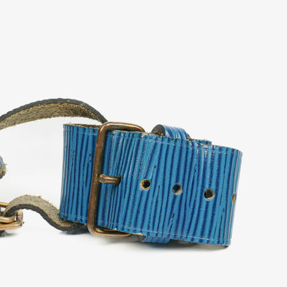 Louis Vuitton Adressanhänger und Griffhalter aus blauem Epi-Leder