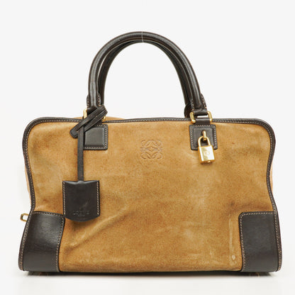 Loewe Amazona Henkeltasche aus Wildleder und Kalbsleder