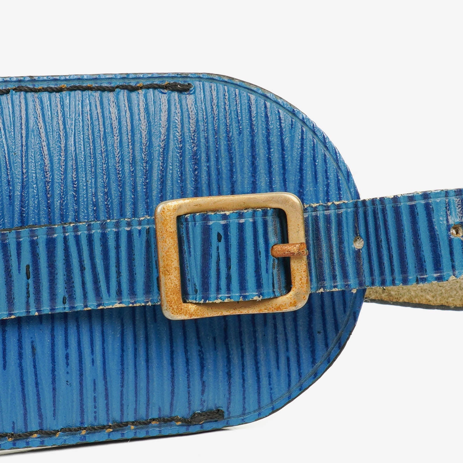 Louis Vuitton Adressanhänger und Griffhalter aus blauem Epi-Leder