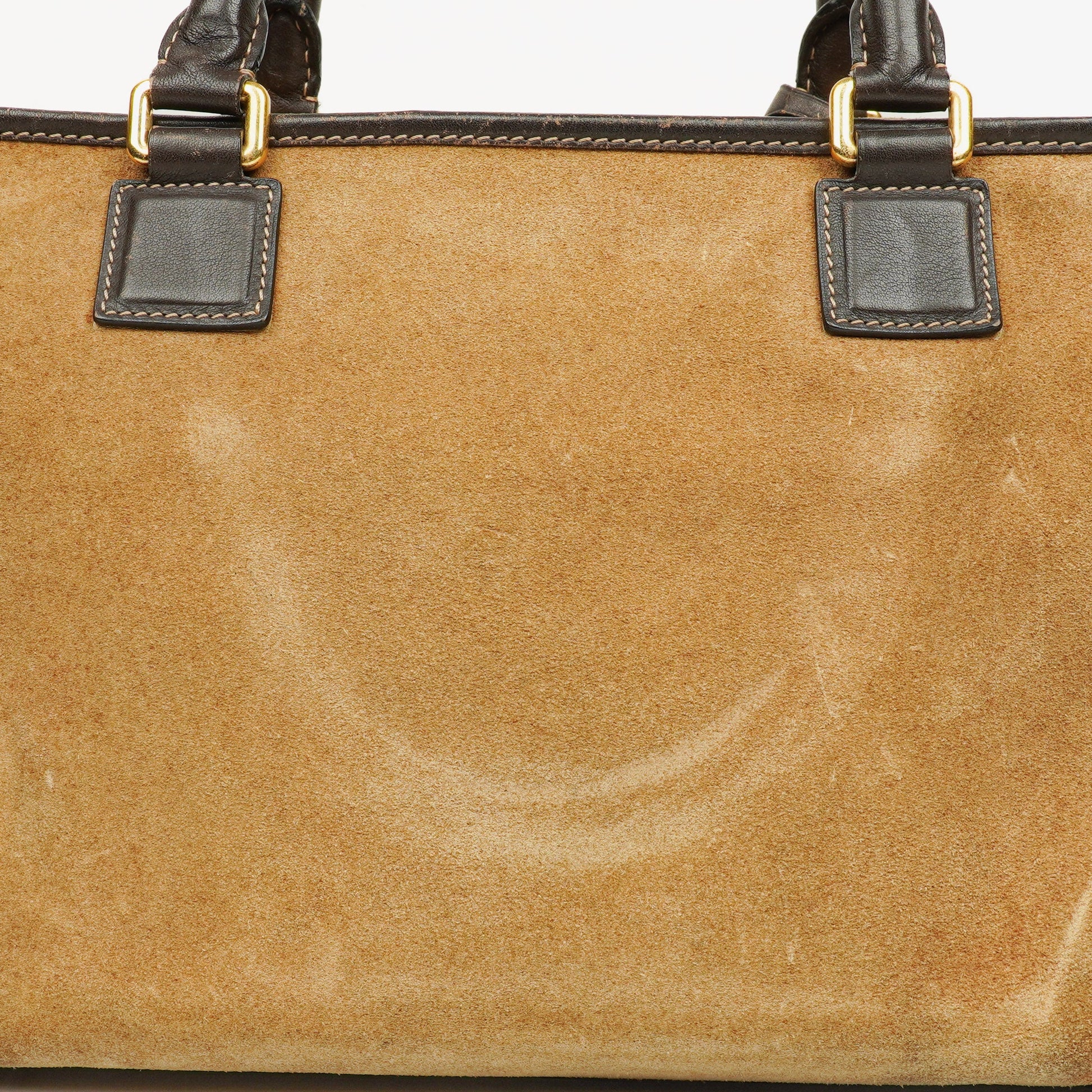 Loewe Amazona Henkeltasche aus Wildleder und Kalbsleder