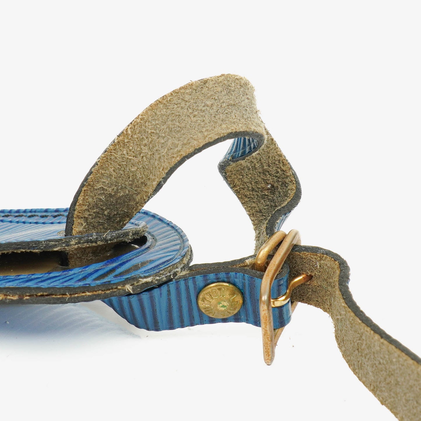 Louis Vuitton Adressanhänger und Griffhalter aus blauem Epi-Leder