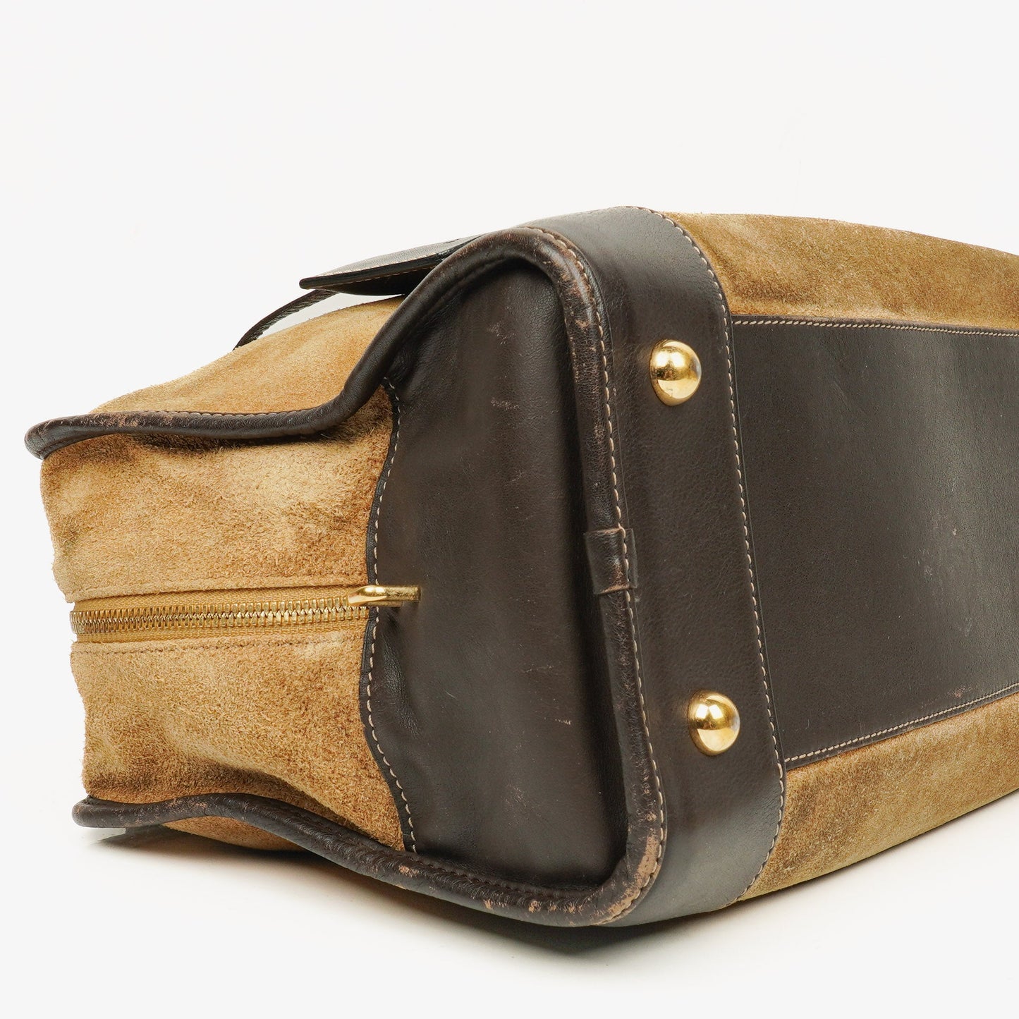 Loewe Amazona Henkeltasche aus Wildleder und Kalbsleder