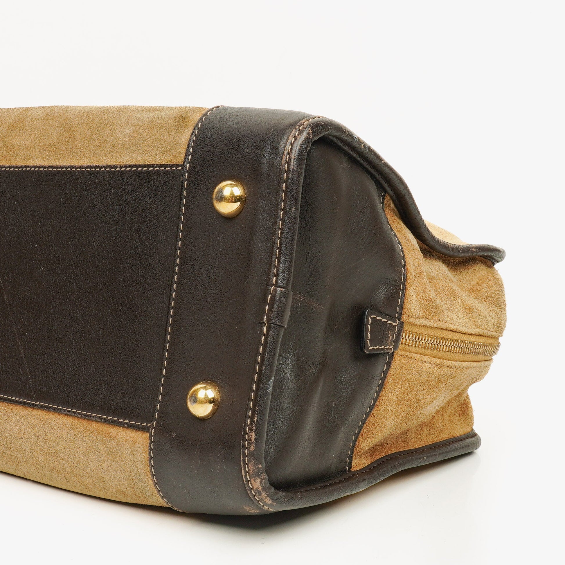 Loewe Amazona Henkeltasche aus Wildleder und Kalbsleder