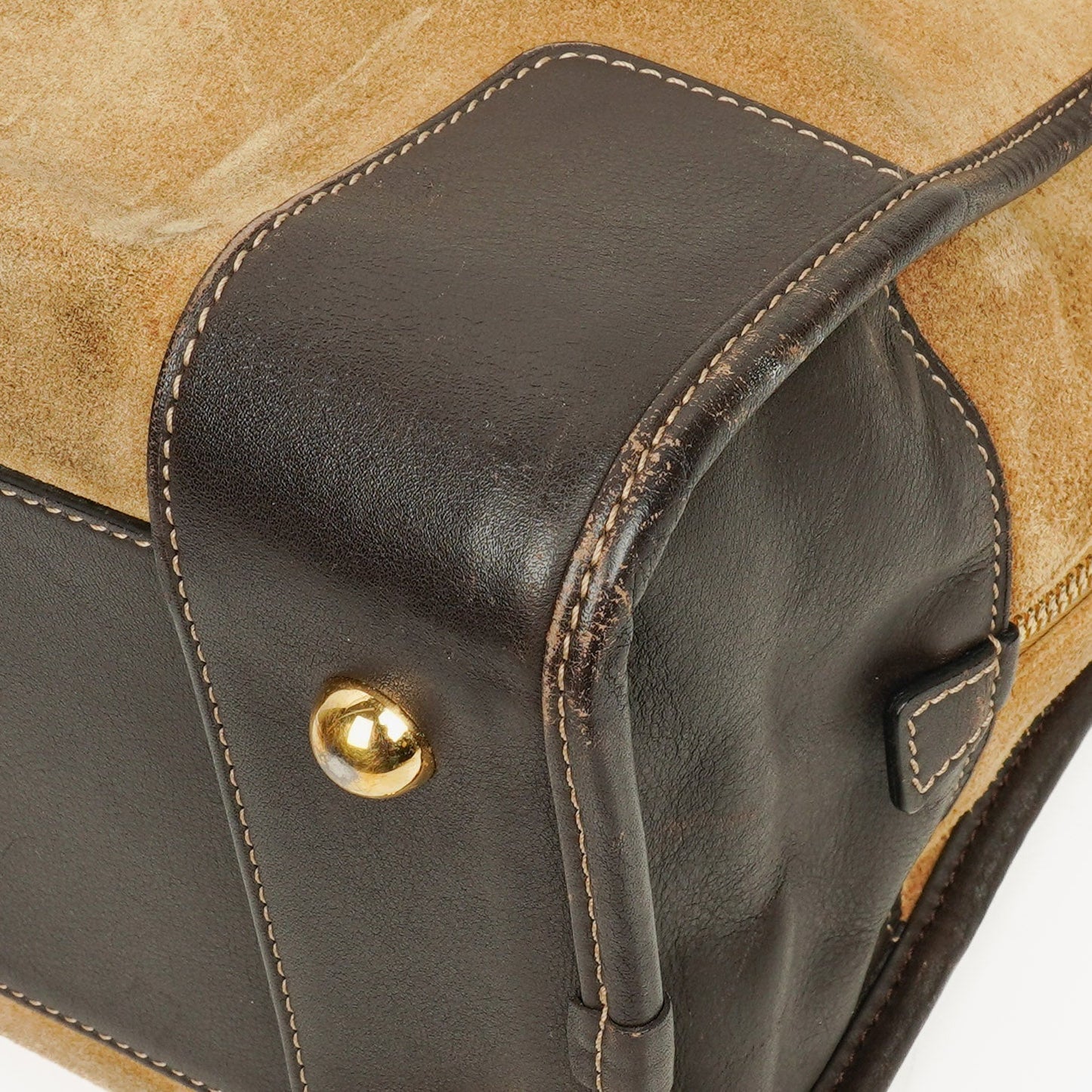 Loewe Amazona Henkeltasche aus Wildleder und Kalbsleder