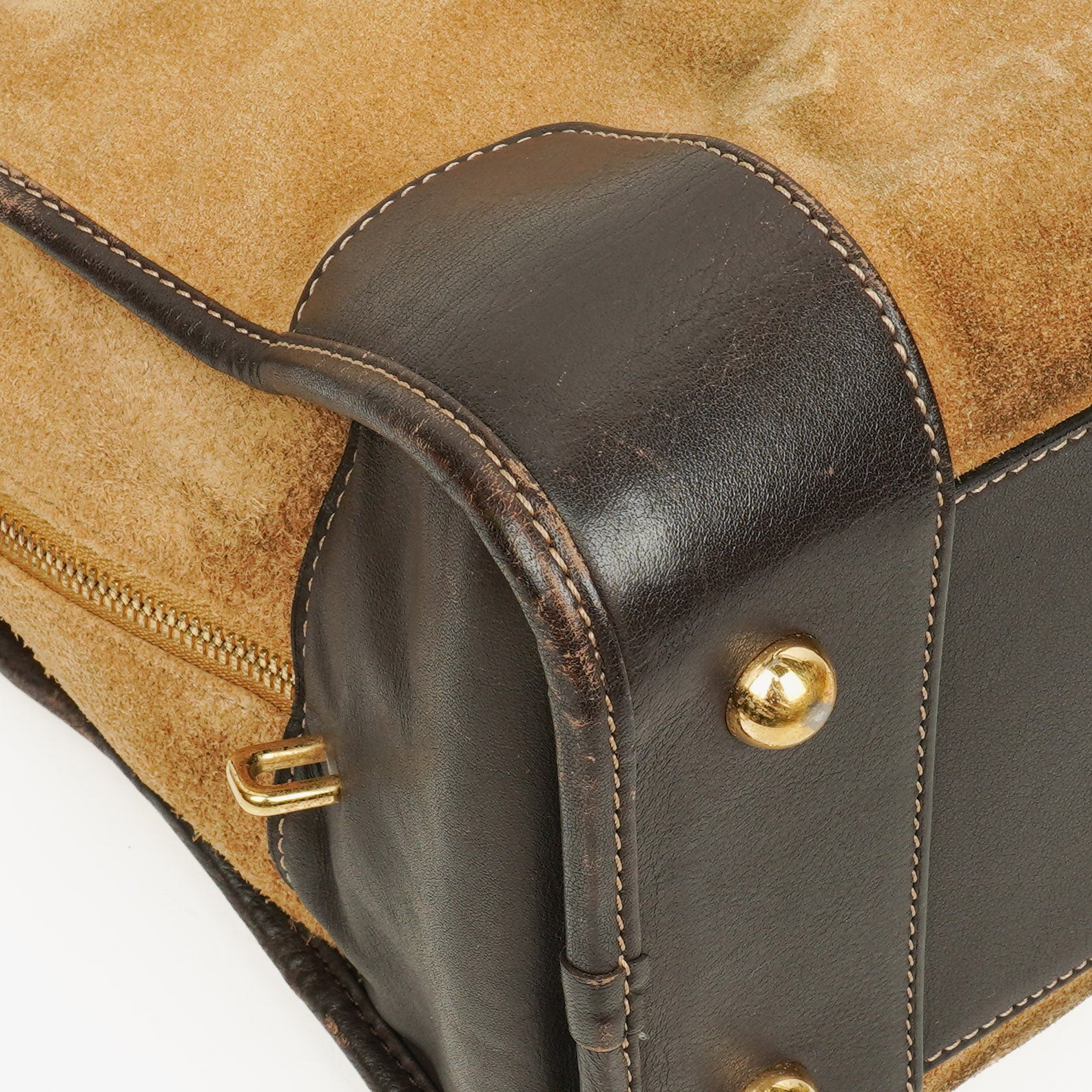Loewe Amazona Henkeltasche aus Wildleder und Kalbsleder