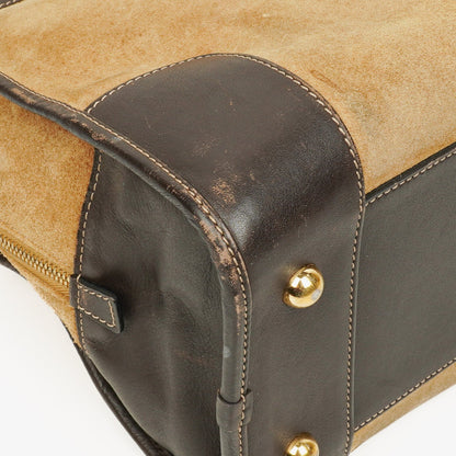 Loewe Amazona Henkeltasche aus Wildleder und Kalbsleder
