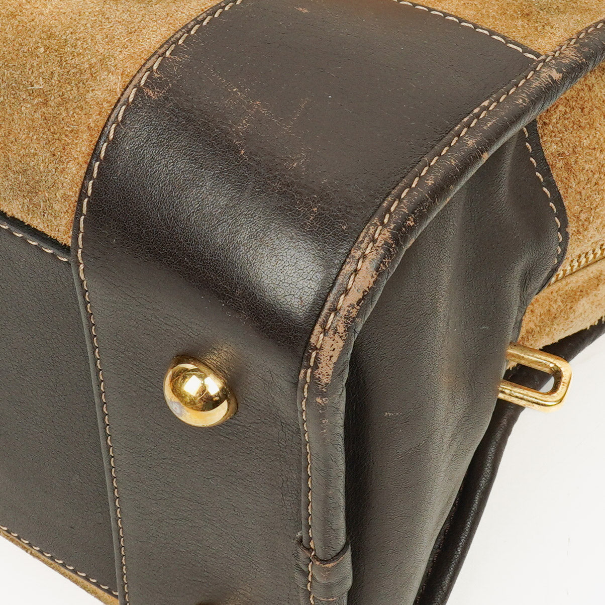 Loewe Amazona Henkeltasche aus Wildleder und Kalbsleder