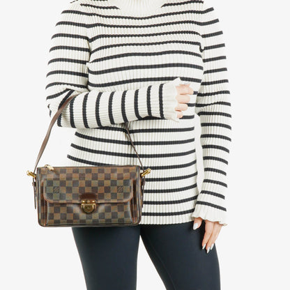 Louis Vuitton Ravello GM Schultertasche in Damier Ebene