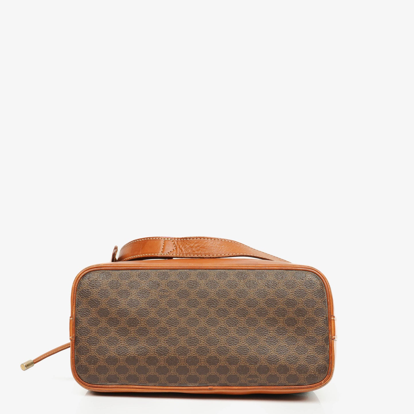 Celine Vintage Macadam Beuteltasche mit Kordelzug in Braun