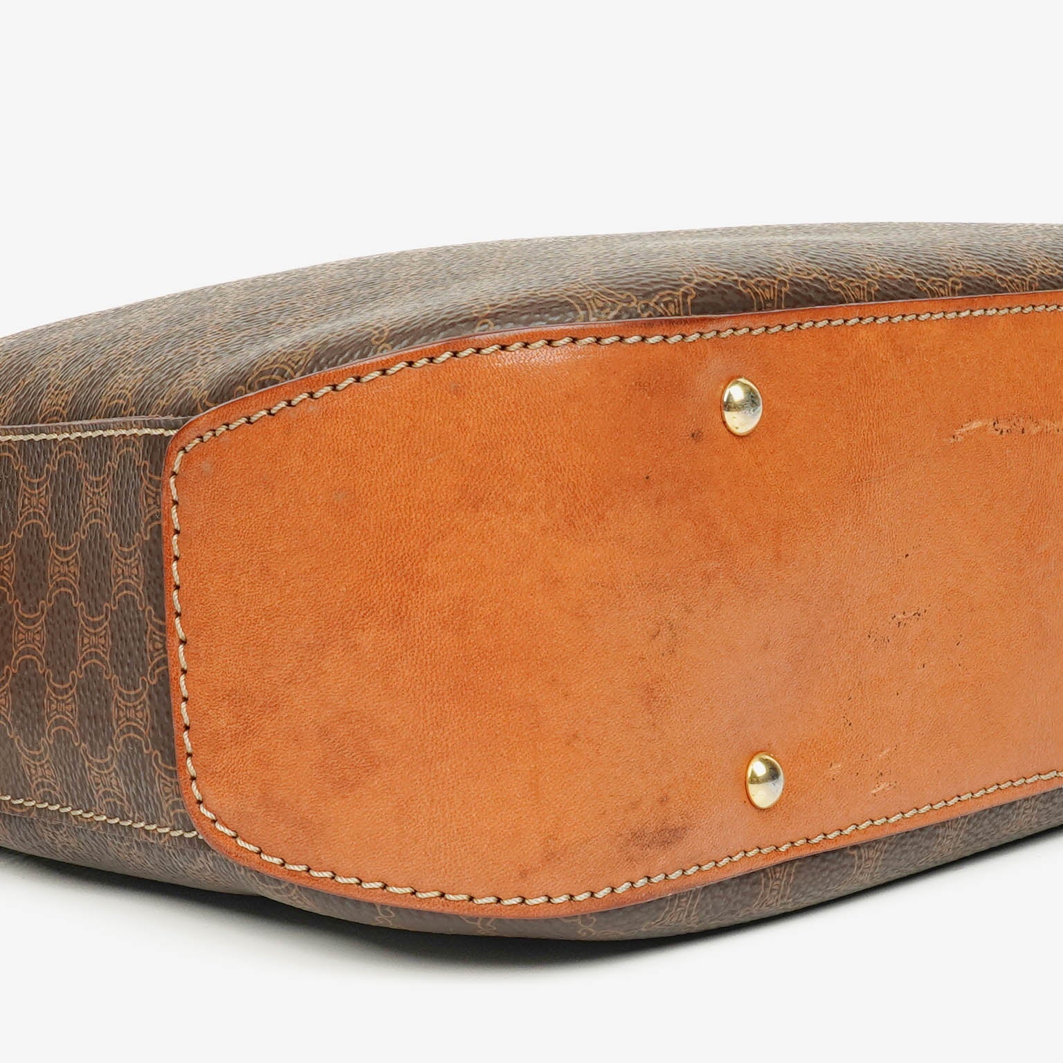 Celine Vintage Macadam Triomphe Umhängetasche in Braun