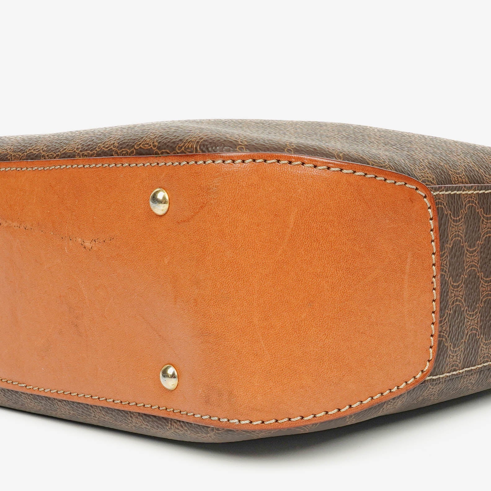 Celine Vintage Macadam Triomphe Umhängetasche in Braun
