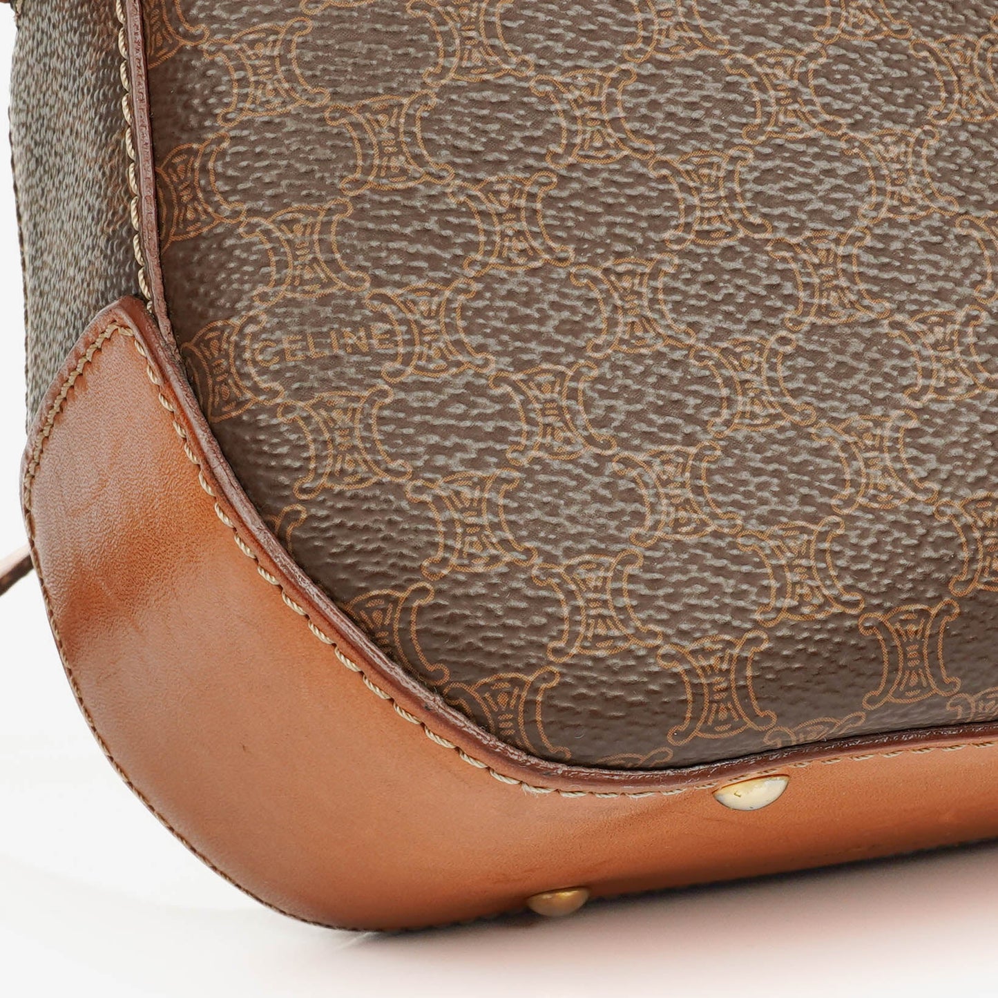 Celine Vintage Macadam Triomphe Umhängetasche in Braun