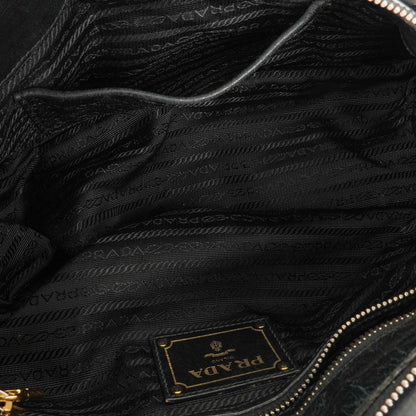 Prada Tessuto Gaufre Tasche aus schwarzem Nylon