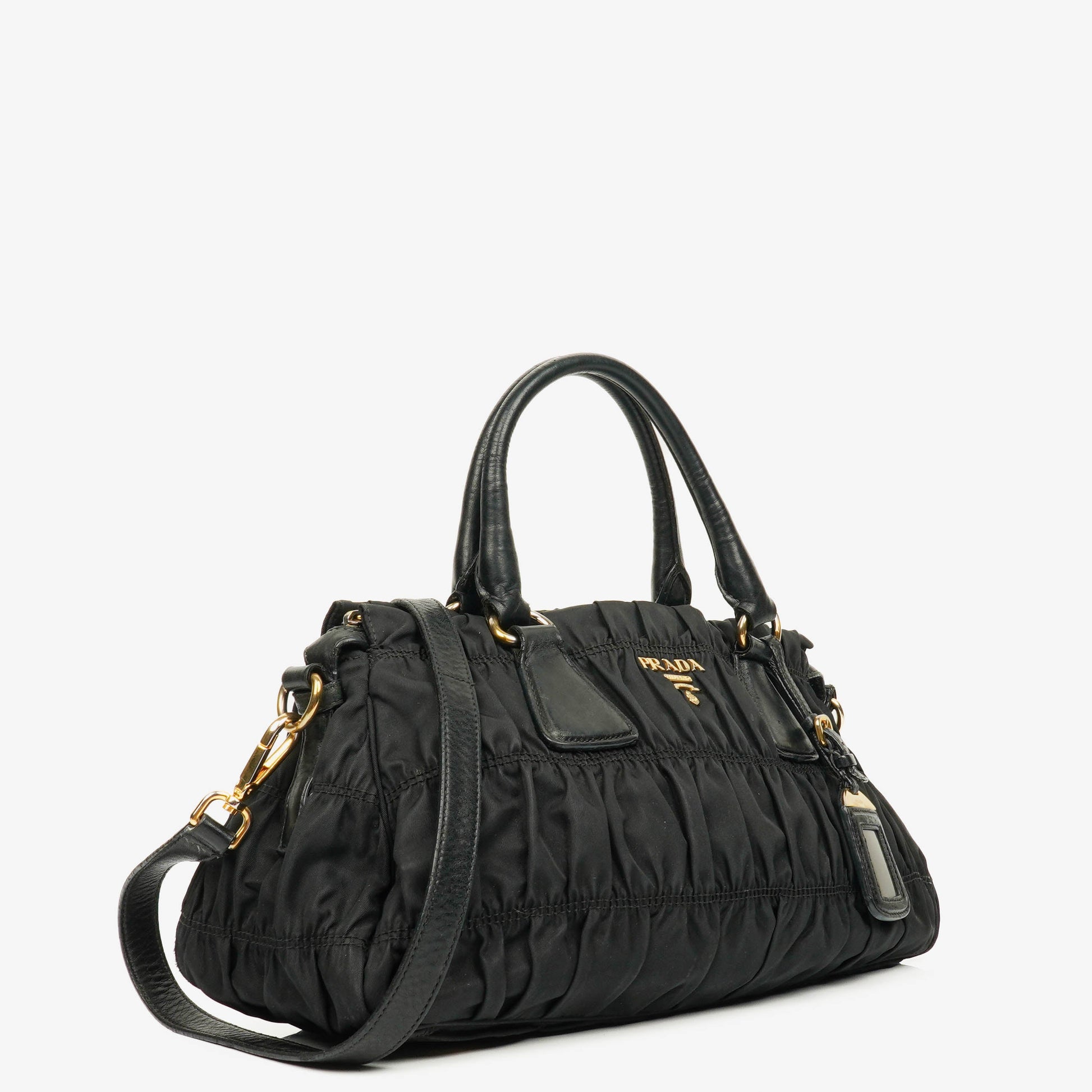 Prada Tessuto Gaufre Tasche aus schwarzem Nylon