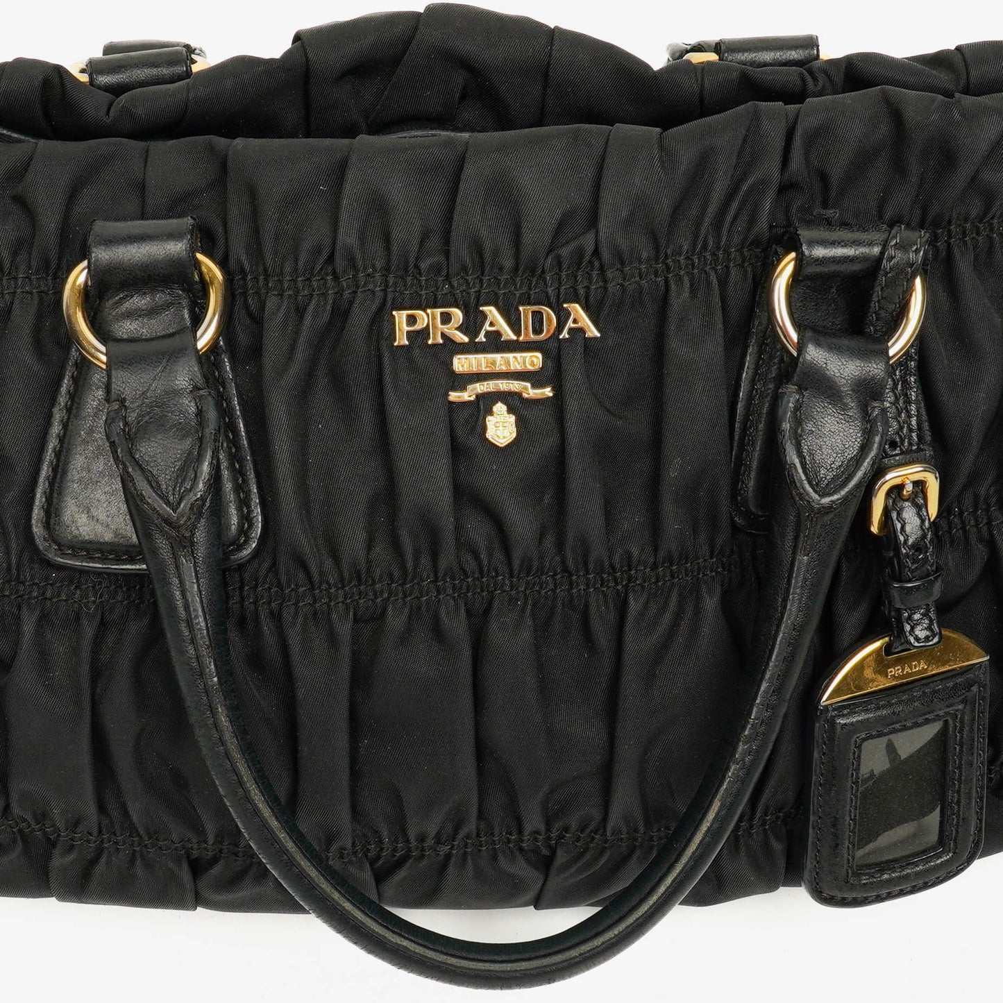 Prada Tessuto Gaufre Tasche aus schwarzem Nylon