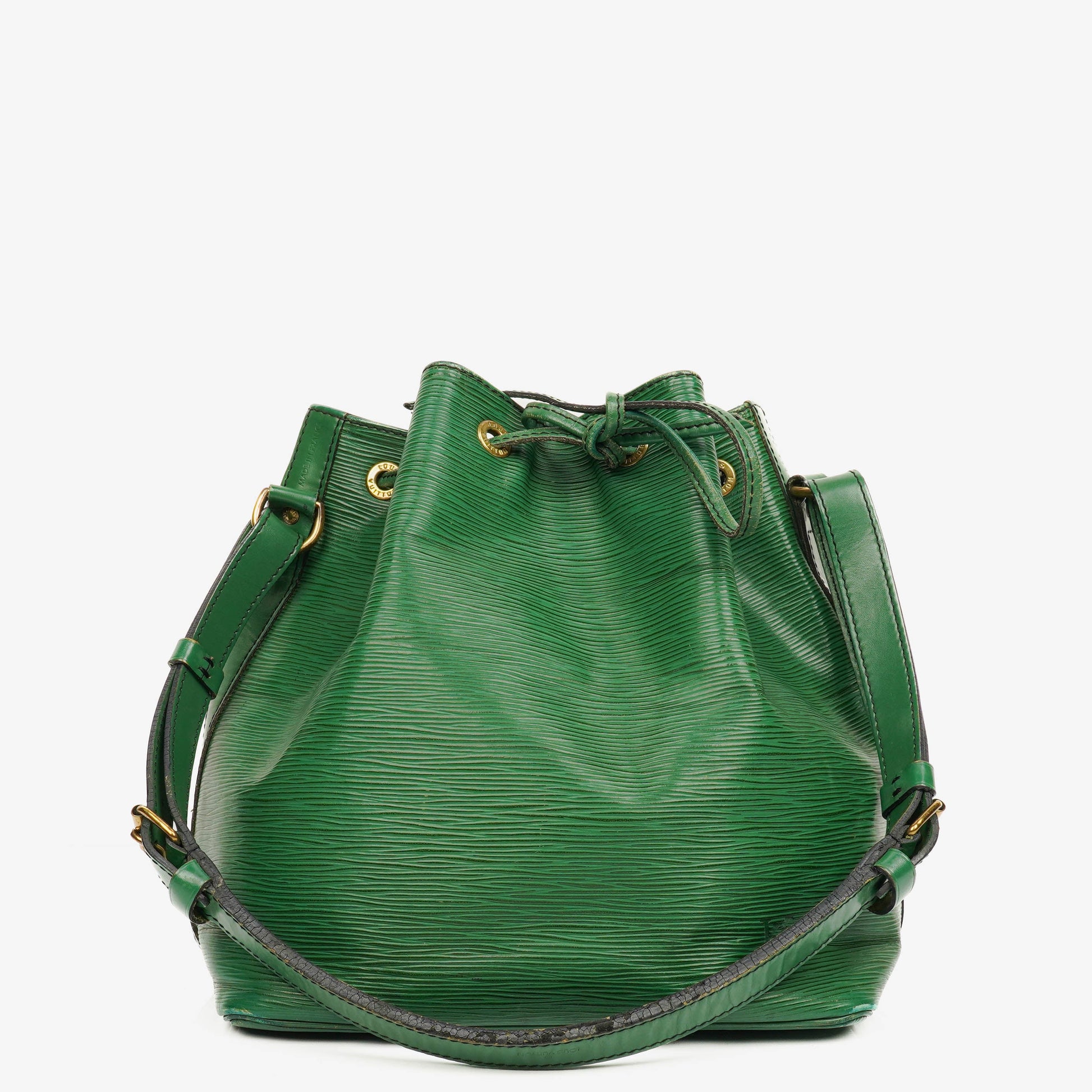 Louis Vuitton Petit Noe Schultertasche aus grünem EPI Leder