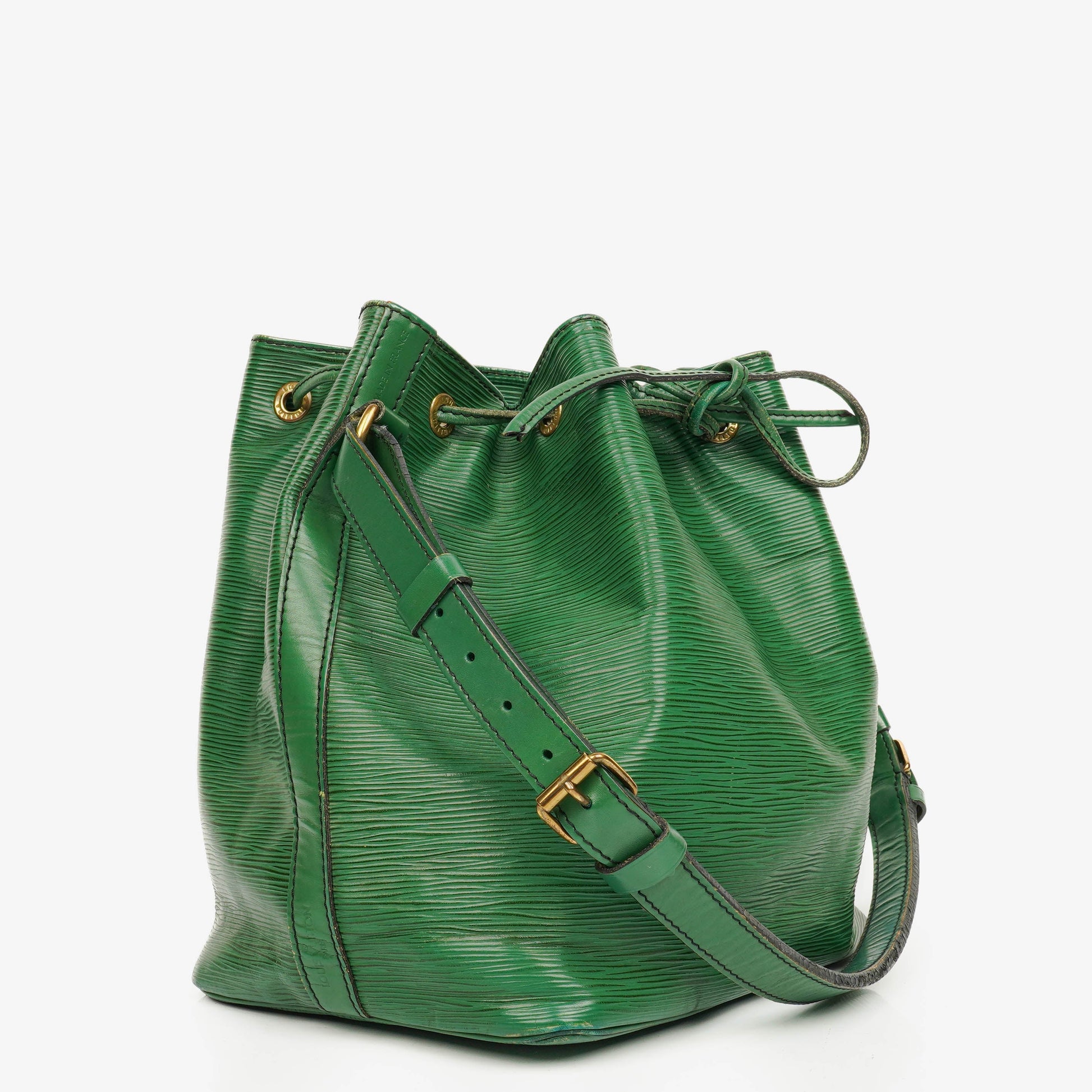 Louis Vuitton Petit Noe Schultertasche aus grünem EPI Leder