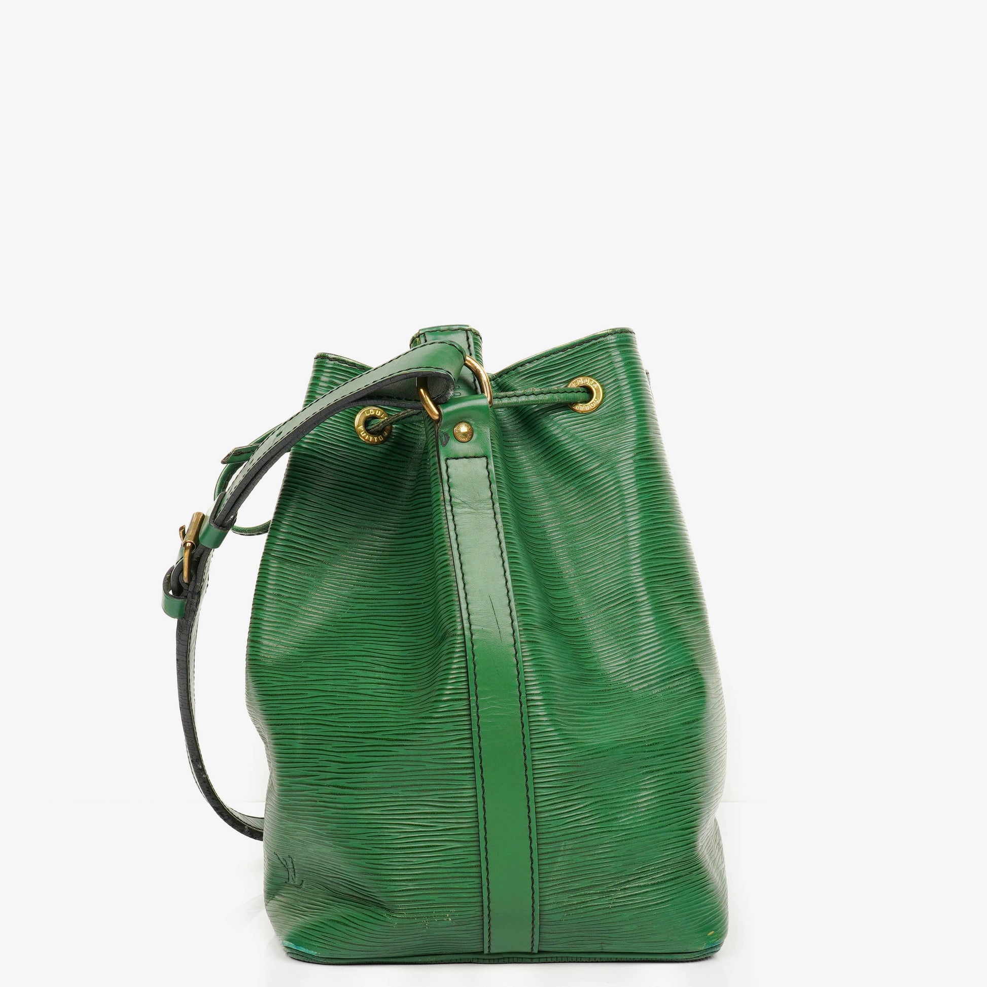 Louis Vuitton Petit Noe Schultertasche aus grünem EPI Leder