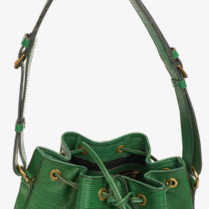 Louis Vuitton Petit Noe Schultertasche aus grünem EPI Leder