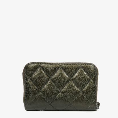 Chanel O-Zip Münzbörse aus gestepptem Caviar Leder