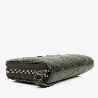 Chanel O-Zip Münzbörse aus gestepptem Caviar Leder