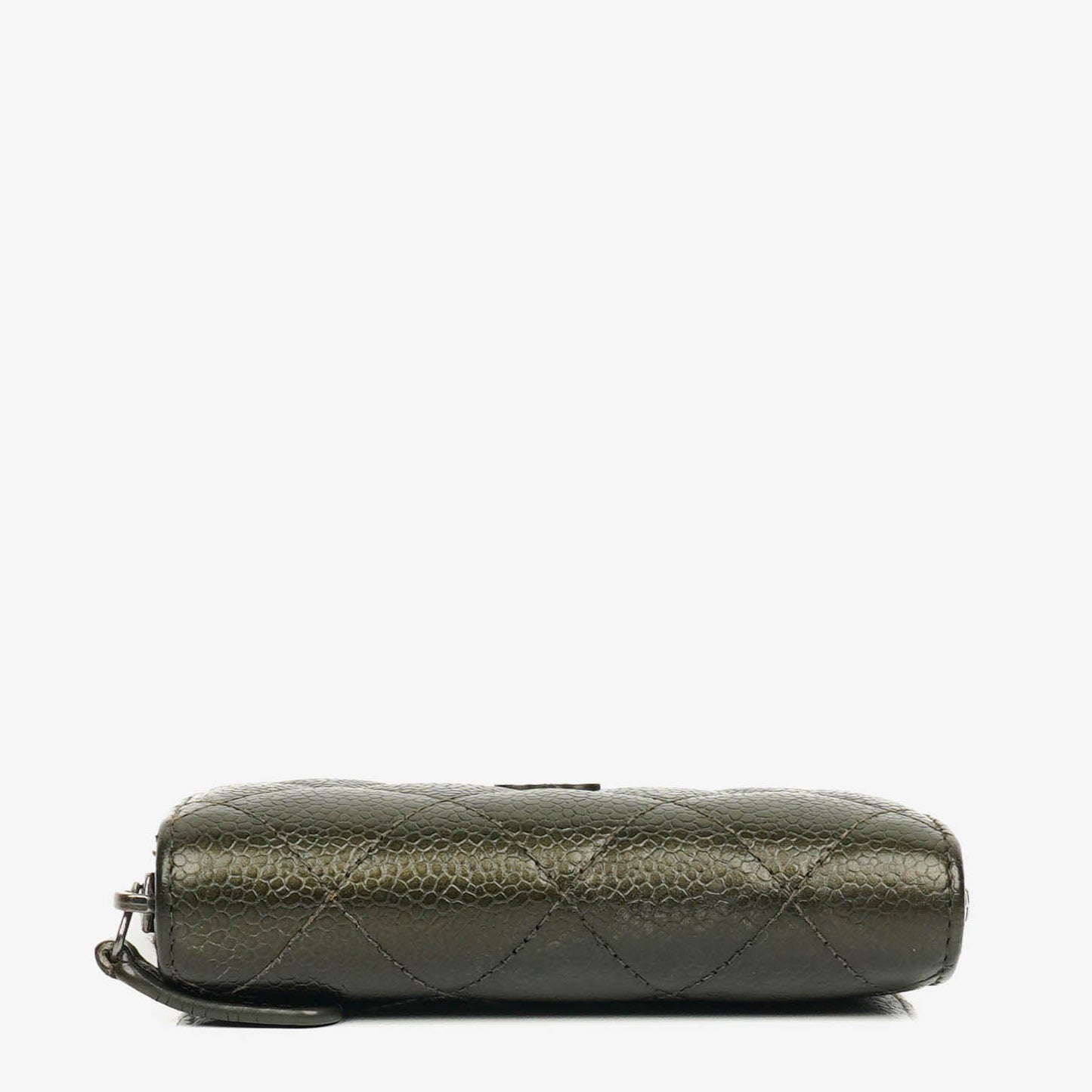 Chanel O-Zip Münzbörse aus gestepptem Caviar Leder