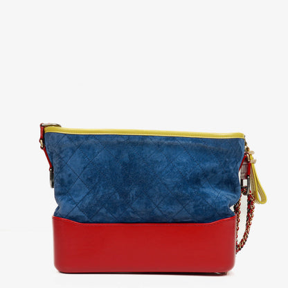 Chanel Gabrielle Medium Hobo Bag aus multicolor gestepptem Wildleder und Leder