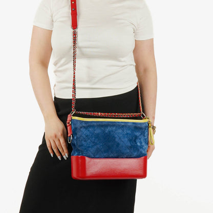 Chanel Gabrielle Medium Hobo Bag aus multicolor gestepptem Wildleder und Leder