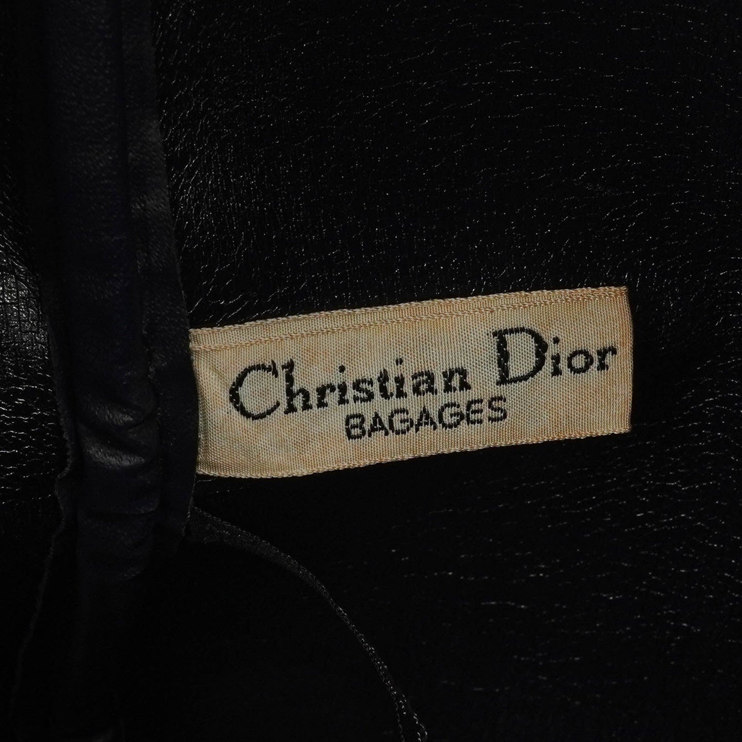 Christian Dior Trotter 30 Vintage Boston Bag in Beige/Navy