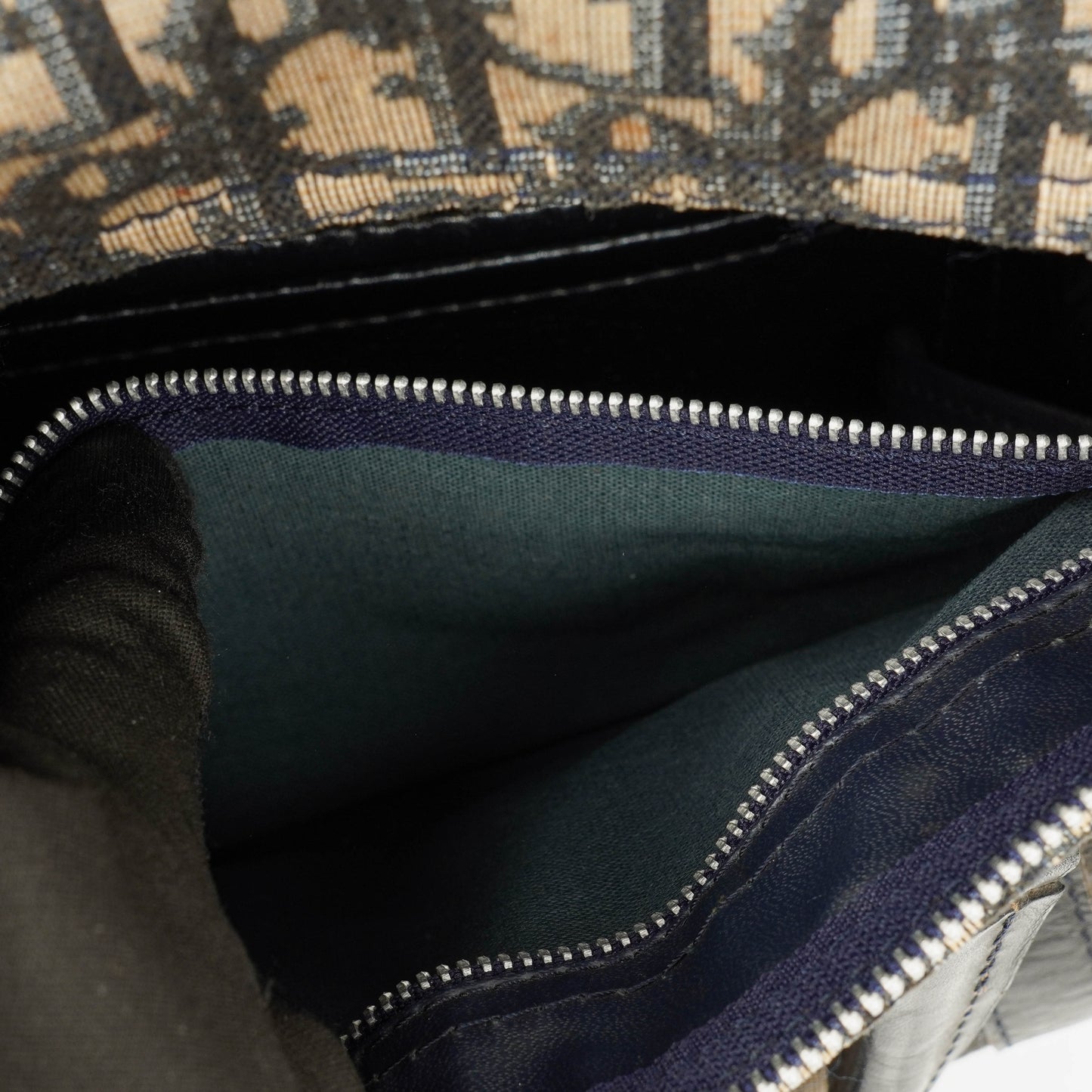 Christian Dior Trotter 30 Vintage Boston Bag in Beige/Navy