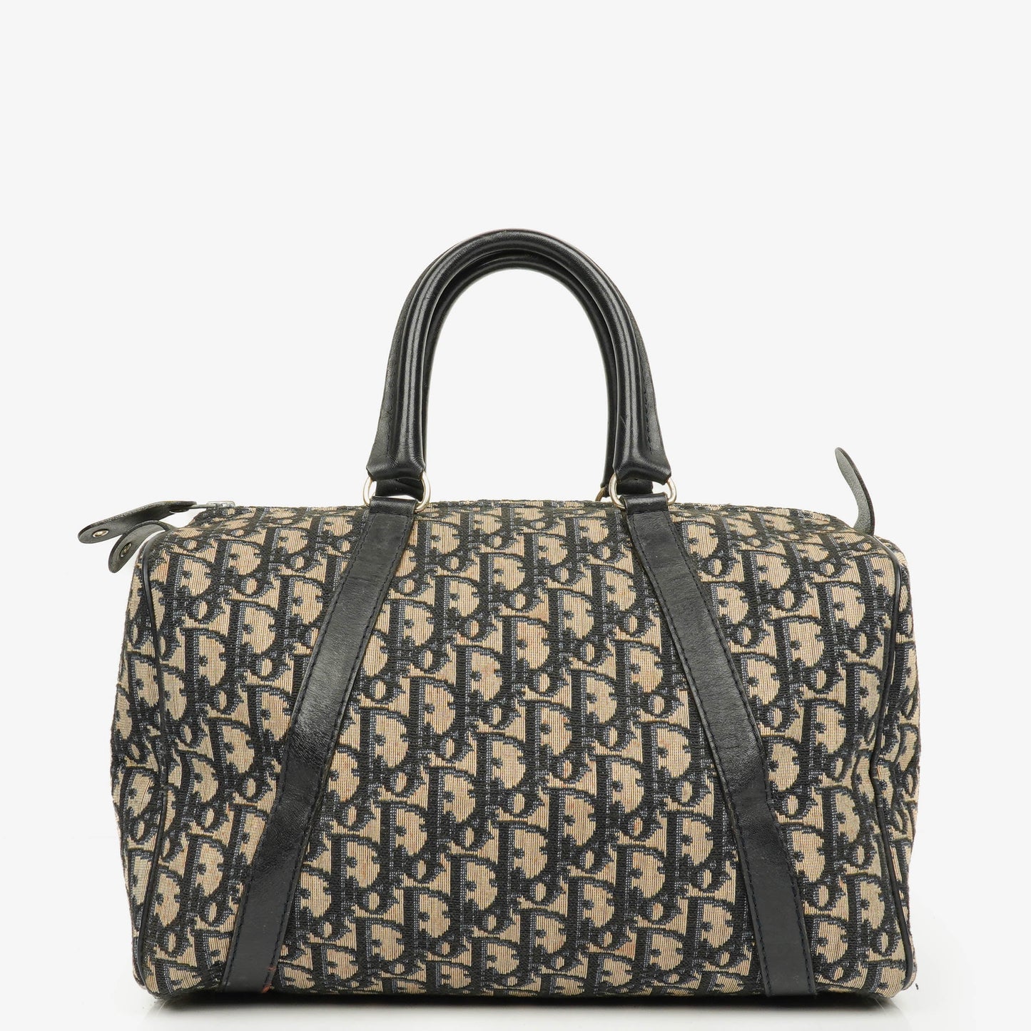 Christian Dior Trotter 30 Vintage Boston Bag in Beige/Navy