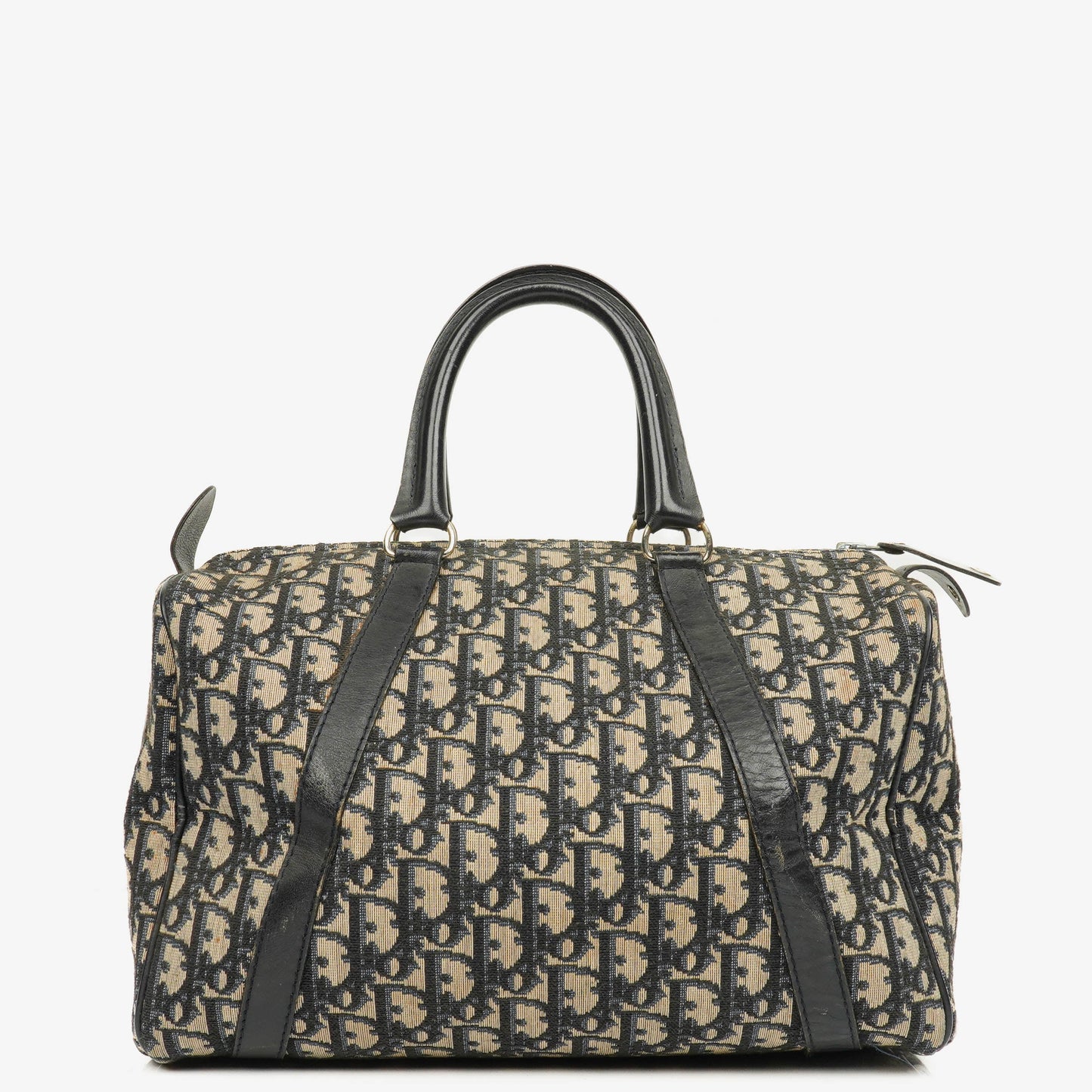 Christian Dior Trotter 30 Vintage Boston Bag in Beige/Navy