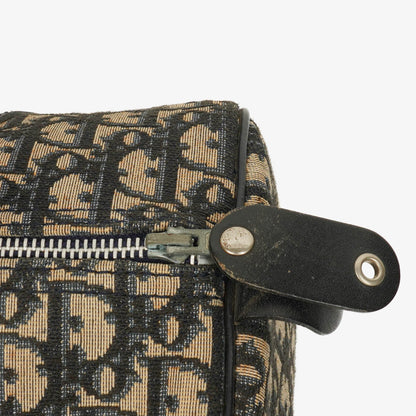 Christian Dior Trotter 30 Vintage Boston Bag in Beige/Navy