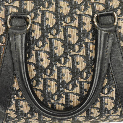 Christian Dior Trotter 30 Vintage Boston Bag in Beige/Navy