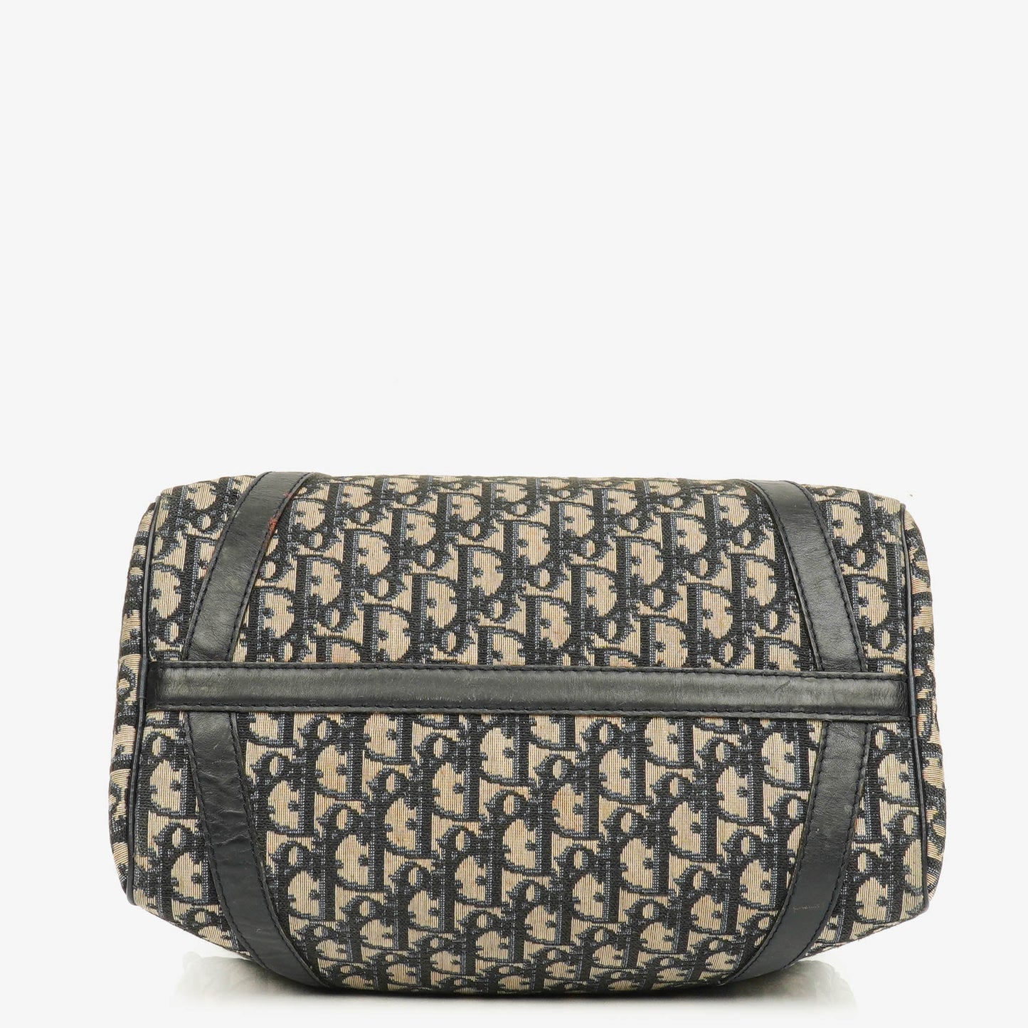 Christian Dior Trotter 30 Vintage Boston Bag in Beige/Navy