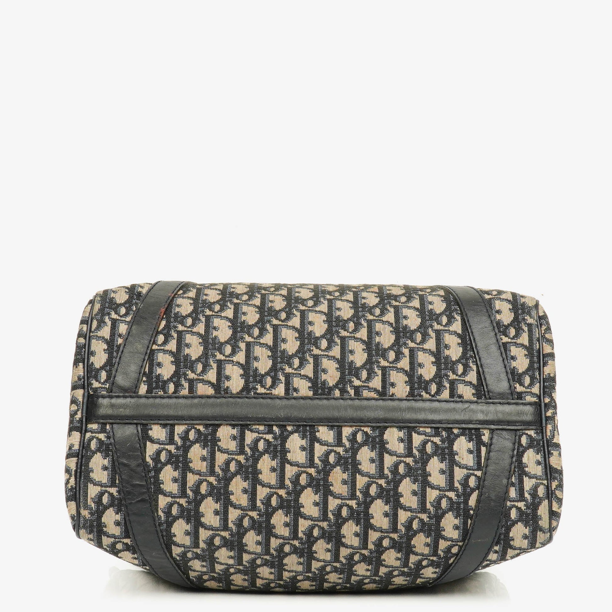Christian Dior Trotter 30 Vintage Boston Bag in Beige/Navy