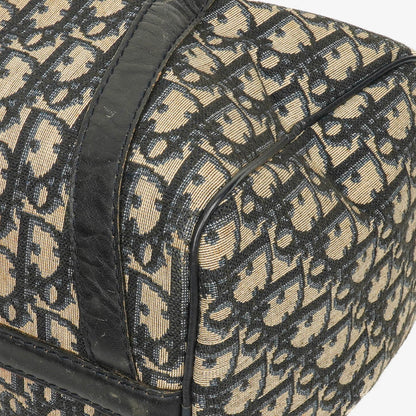 Christian Dior Trotter 30 Vintage Boston Bag in Beige/Navy