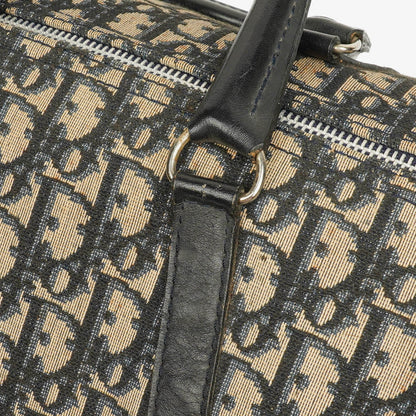 Christian Dior Trotter 30 Vintage Boston Bag in Beige/Navy
