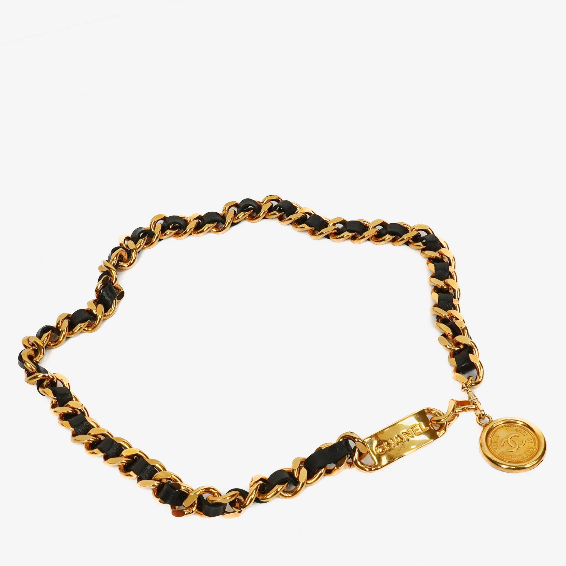 Chanel Coco Mark Kettengürtel aus Leder