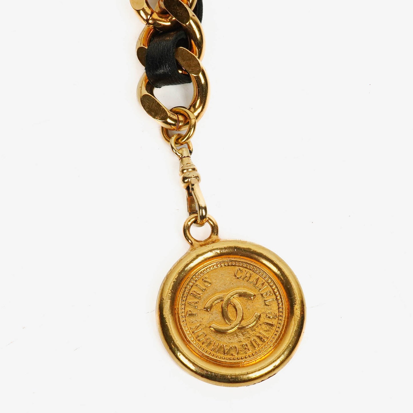 Chanel Coco Mark Kettengürtel aus Leder