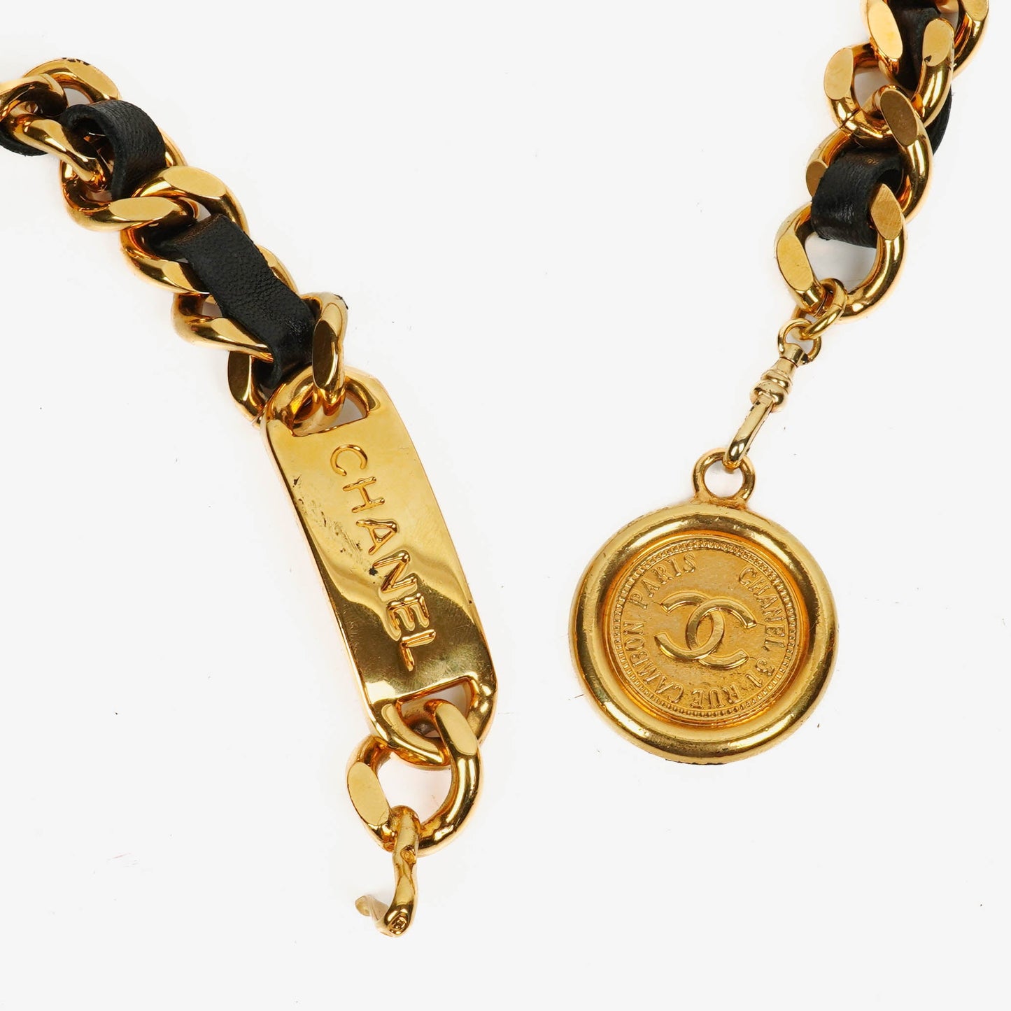 Chanel Coco Mark Kettengürtel aus Leder