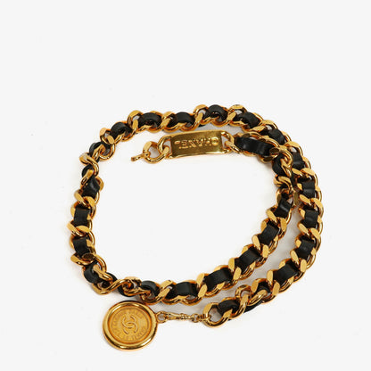 Chanel Coco Mark Kettengürtel aus Leder